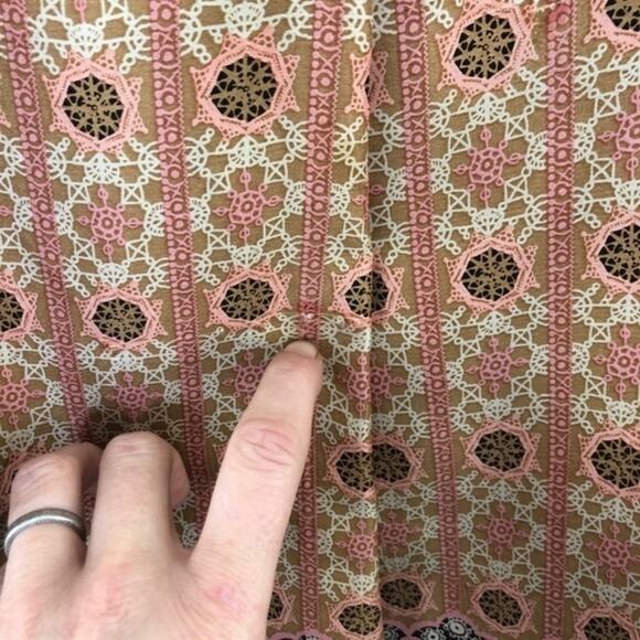 Tapemeasure Silk Pleated Geometric Skirt Size 10 - Picture 9 of 13